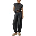 ANRABESS Women's Two Piece Outfits Sweater Sets Knit Pullover Tops and High Waisted Pants Tracksuit Lounge Sets