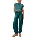 ANRABESS Women's Two Piece Outfits Sweater Sets Knit Pullover Tops and High Waisted Pants Tracksuit Lounge Sets