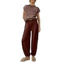 ANRABESS Women's Two Piece Outfits Sweater Sets Knit Pullover Tops and High Waisted Pants Tracksuit Lounge Sets
