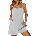 ANRABESS Women Athletic Dress Summer Tennis Workout Romper Built in Shorts