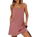 ANRABESS Women Athletic Dress Summer Tennis Workout Romper Built in Shorts
