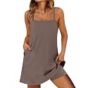ANRABESS Women Athletic Dress Summer Tennis Workout Romper Built in Shorts