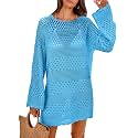 ANRABESS Women Swimsuit Cover Up Beach Crochet Bathing Suit Mini Dress