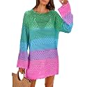 ANRABESS Women Swimsuit Cover Up Beach Crochet Bathing Suit Mini Dress