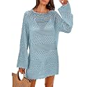 ANRABESS Women Swimsuit Cover Up Beach Crochet Bathing Suit Mini Dress