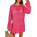 ANRABESS Women Swimsuit Cover Up Beach Crochet Bathing Suit Mini Dress