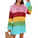 ANRABESS Women Swimsuit Cover Up Beach Crochet Bathing Suit Mini Dress