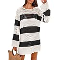 ANRABESS Women Swimsuit Cover Up Beach Crochet Bathing Suit Mini Dress