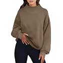 ANRABESS Womens Oversized Sweatshirts Mock Neck Pullover