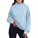 ANRABESS Womens Oversized Sweatshirts Mock Neck Pullover