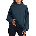 ANRABESS Womens Oversized Sweatshirts Mock Neck Pullover