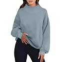 ANRABESS Womens Oversized Sweatshirts Mock Neck Pullover