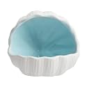 AnRui Cute Aquarium Decorations Ceramic Conch Shell-Shaped House Thematic Betta Fish Tank Accessory Decor Ornament Hideout Cave for Fish Playing or Hiding, Blue