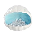 AnRui Cute Betta Fish Tank Decor Ceramic Conch Shell-Shaped House, Blue