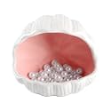 AnRui Clam Shell Betta Fish Tank Decor Ceramic Hideout with Pearls,Pink