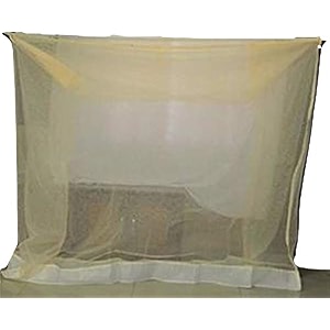 ans king size mosquito net heavy quality hdpe 7 x 7 ft xl  ivory hanging bed net with durable nylon fabric breathable amp washable double bed mosquito protection