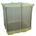 ANS Superfine Extra Large Mosquito Net for Bed (Ivory, 6.5 x 10 ft) | Family Size | Free Airflow | Same Color Cotton Border on Top &amp; Bottom | Durable Long Lasting