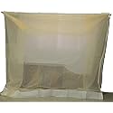 Ans Mosquito Net Heavy Quality Cream for Medium Bed 4 x 6.5 ft – Durable Nylon Hanging Bed Net with Same Color Border, 5 ft Height, Breathable & Washable Mosquito Protection