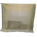 Ans Mosquito Net Heavy Quality Cream for Medium Bed 4 x 6.5 ft – Durable Nylon Hanging Bed Net with Same Color Border, 5 ft Height, Breathable &amp; Washable Mosquito Protection