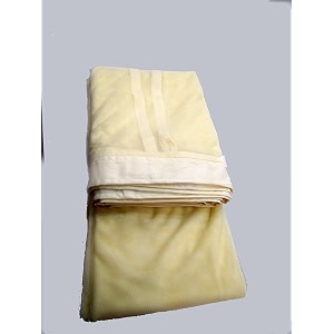 ans polycotton mosquito net for large size bed 65 x 8 ft ivory cream  durable breathable with matching cotton border  long-lasting protection amp free airflow