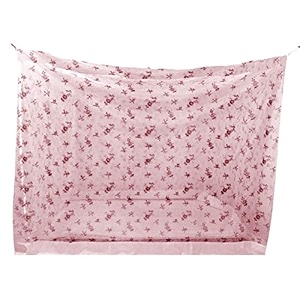 ans mosquito net for single bed floral print pink breathable mesh with cotton border for free air flow soft durable bed mosquito net 35 x 65 ft