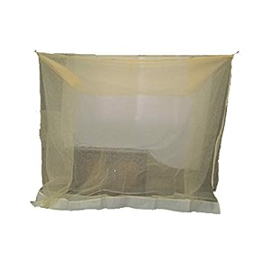 ans single bed mosquito net rectangle shape nylon hdpe net with same color border on bottom multiple hooks washable for kids and adult 4x65 ft single bed size