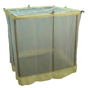 ans superfine mosquito net for single bed ivory 4 x 65 ft  durable breathable and long-lasting with same-color cotton border on top and bottom for extra strength