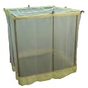 ANS Superfine Mosquito Net for Single Bed (Ivory, 4 x 6.5 ft) – Durable, Breathable, and Long-Lasting with Same-Color Cotton Border on top and Bottom for Extra Strength.