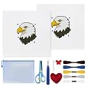 Ansberta 14Pcs Eagle 18 Mesh Needlepoint Canvas Kit for Beginners Adults