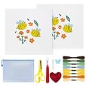 Ansberta 17Pcs Bee 18 Mesh Needlepoint Canvas Kit for Beginners Adults