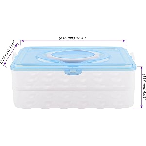24 grid egg square shape storage box-egg refrigerator storage tray abs plastic egg storage containers for fridge and kitchen egg storage bins basket with carry holder 2 layermulticolor24 egg