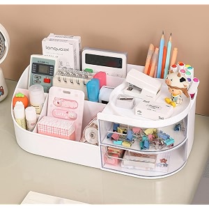 large capacity cosmetic storage box makeup drawer organizer for nail polishlipstick desktop sundries container white