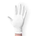 ANSMIO 2 Pairs White Cotton Gloves for Dry Hands Sleeping, Moisturizing, L