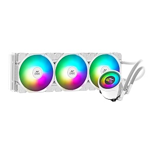 ant esports ice-360 360mm addressable rgb 2600 rpm aio i cpu liquid cooler - white i support intel - lga115x12001700136620112066 amp amd - fm1fm2am2am2am3am3am4am5