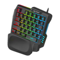 Ant Esports MK1001 One Handed RGB Backlit 35 Keys Gaming Wired USB Handheld Gaming Keyboard Compatible with Desktop, Laptop, Mac with 35 Keys Layout, Backlit LED Illumination (Black)