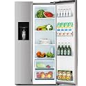 Antarctic Star French Door Refrigerator with Side Freezer, Nugget and Cube Ice Maker, Adjustable Thermostat, 20 Cu. Ft., Stainless Steel