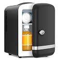 Antarctic Star 4L/6 Cans Compact Refrigerator,Portable Mini Fridge Skin Care,Cooler and Warmer for Bedroom,Car,Office &amp; Dorm, Small Cooler for Cosmetics/Beverage/Food,BLACK