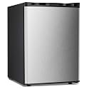 Antarctic Star Upright Freezer 2.1 Cu.ft, Compact Mini Freezer with Reversible Single Door, Temperature Control, Removable Shelves, Small freezer Stainless Steel for Dorms Home Office, Silver