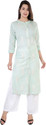 ANTARMANA Women Floral Print Frontslit Kurta