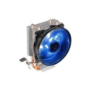 antec a30 pro tower air cooler for cpu with 90mm blue led fan comes with 2 direct touch copper heat pipes and aluminium heatsink fins for efficient cooling supports intel amp amd sockets