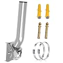 Antenna Pole Mount, 12" Mounting Bracket with Adjustable Pivot Base