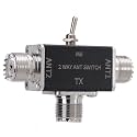 Switch DC-500MHz 2 Way e Splitter for Ham Radio 1 Input 2 Output 0-50MHz Frequency Transfer Switch SO239 Interface