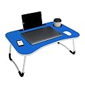 NILKAR Study Table Bed Table Premium Laptop Table/Foldable and Portable Wooden/Writing Desk for Office/Home/School (Square BB)