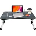 NILKAR Study Table Bed Table Premium Laptop Table/Foldable and Portable Wooden/Writing Desk for Office/Home/School (Square DRM)