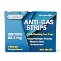 Anti Gas Relief 10 Strips | Mint Flavor Oral Dissolvable Strips | Rapid Gas and Bloating Relief for Adults, Women and Men | Simethicone 62.5 mg | No Water Needed