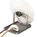 Anti-Rust Metal Spoon Rest with Lid Holder While Cooking, Grey