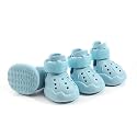 Anti Skid Paw Protector Dog Boots for Hot Summer for Maltese | Waterproof Eva Pet Shoes Anti-Slip | Soft &amp; Lightweight Dog Footwear - Size 5 - Blue