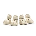 Anti Skid Paw Protector Dog Boots for Hot Summer for Maltese | Waterproof Eva Pet Shoes Anti-Slip | Soft & Lightweight Dog Footwear - Size 6 - Beige