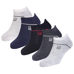 anti-slip men amp women cotton invisible no show cotton loafer socks with anti slip silicon grip multi-colour pack of 5