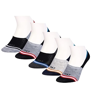 anti-slip men amp women cotton invisible no show cotton loafer socks with anti slip silicon grip multi-colour pack of 5
